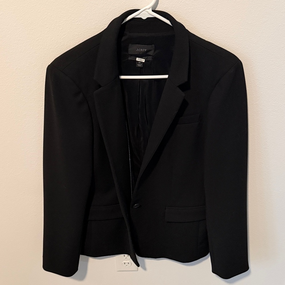 J. Crew Black Women's Tailored Blazer Size 14